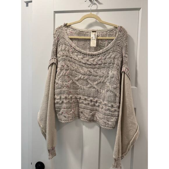 Free People Honey Cable Pullover size XS - Picture 3 of 8